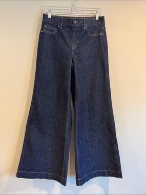 Spanx Women's Wide-Leg Dark Blue Jeans